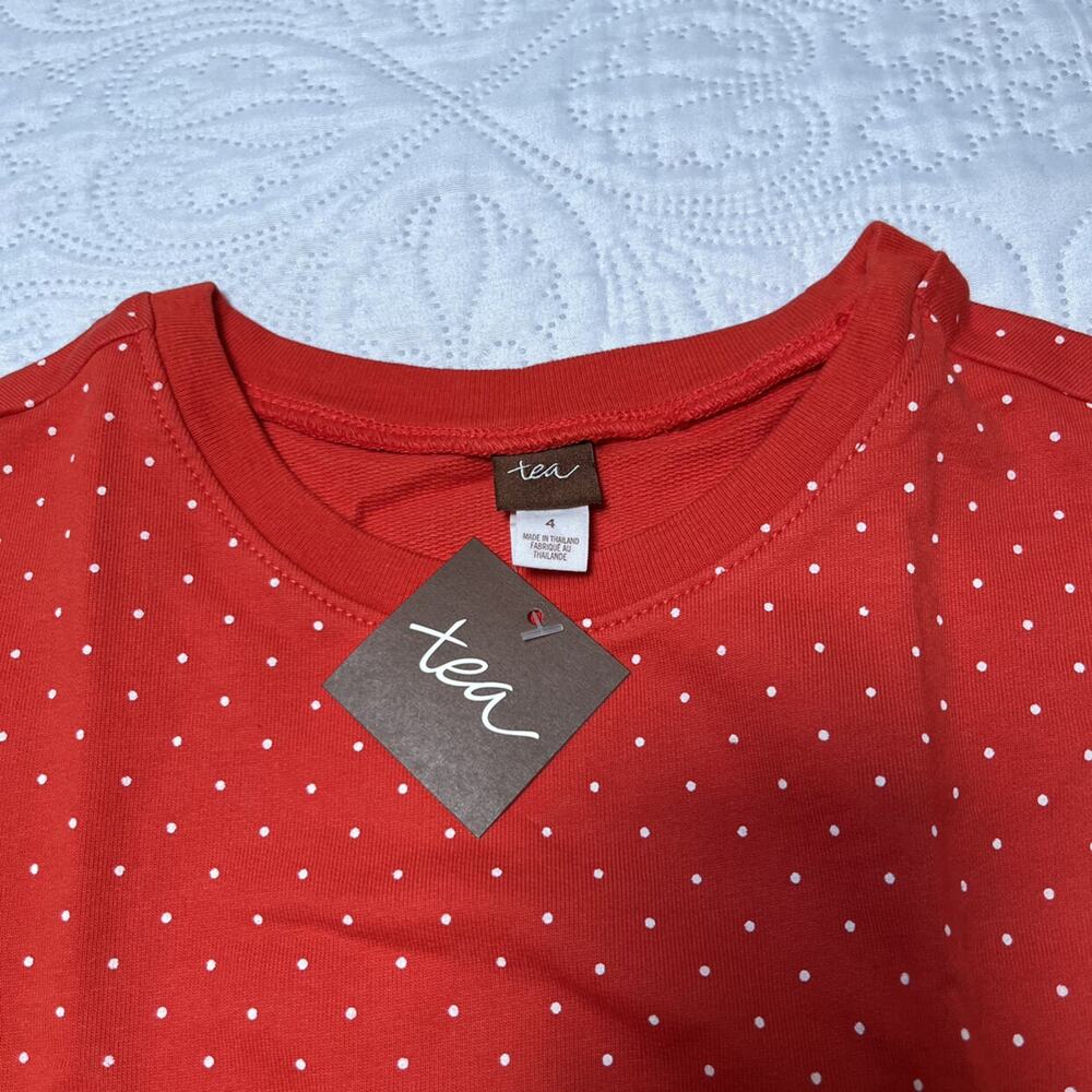 NWT Tea Collection Dotty Drawstring Dress Size 4 - Picture 5 of 5